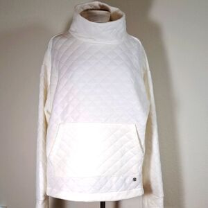 Jones New York Sport NWT Women's Shirt Size 2X Cream Quilted Slip On Sweatshirt
